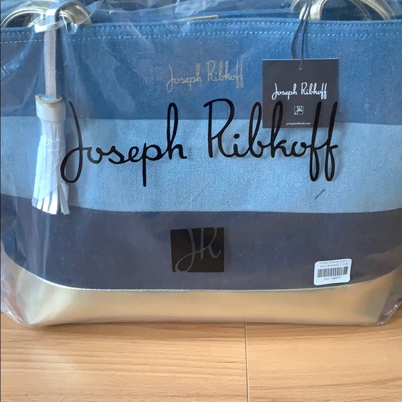 JOSEPH RIBKOFF DENIM TOTE BAG STYLE 191965 - Picture 3 of 3